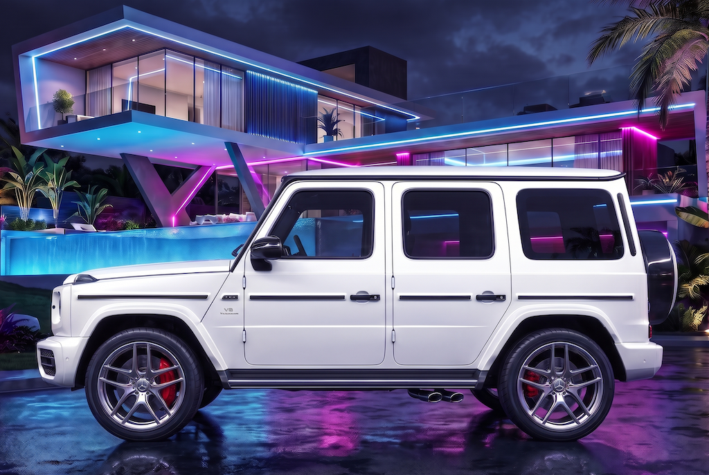 Mercedes G63 White Hire Queensland (3)