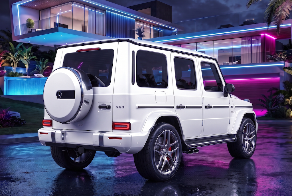 Mercedes G63 White Hire Queensland (4)